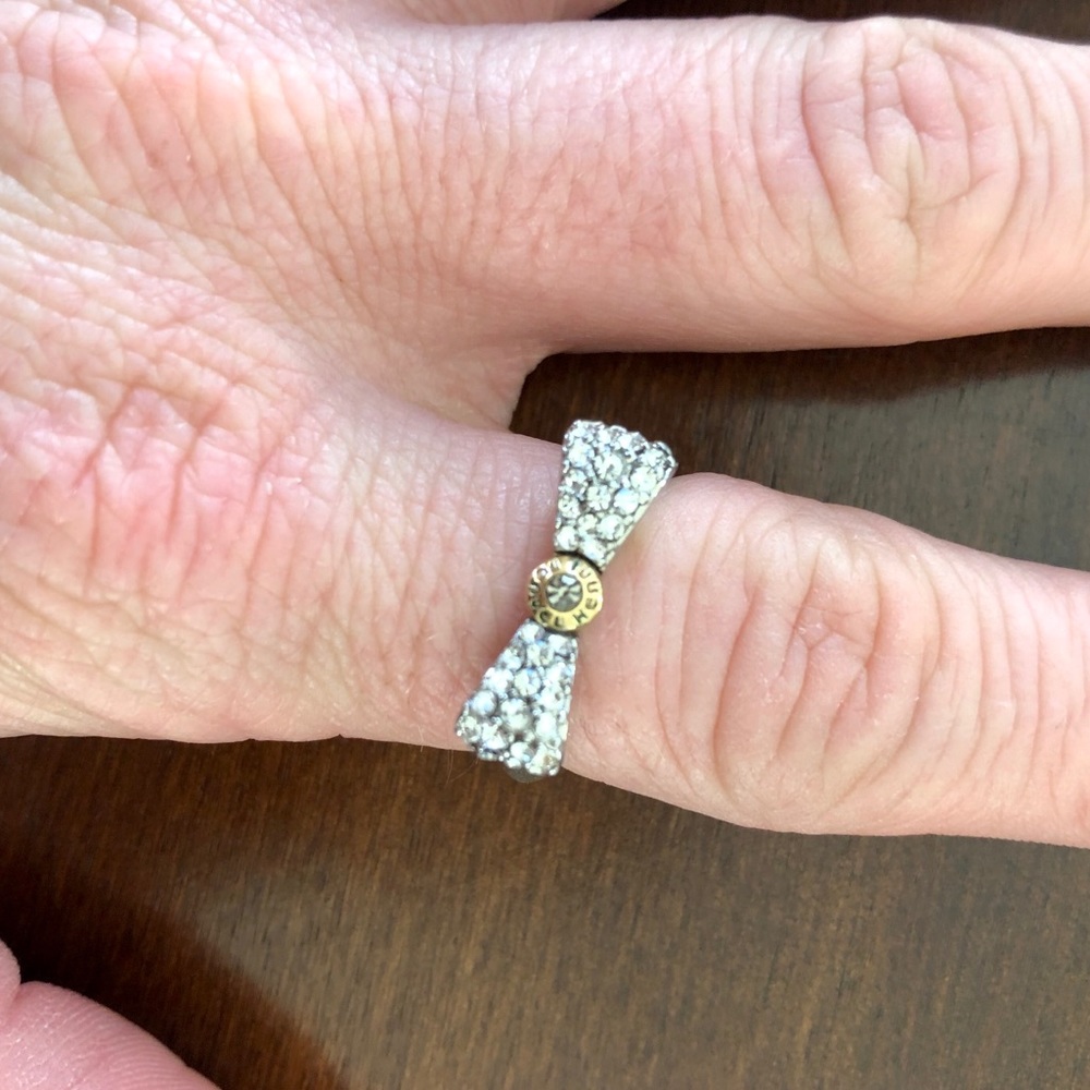 Henri Bender Silver Crystal Bow Ring